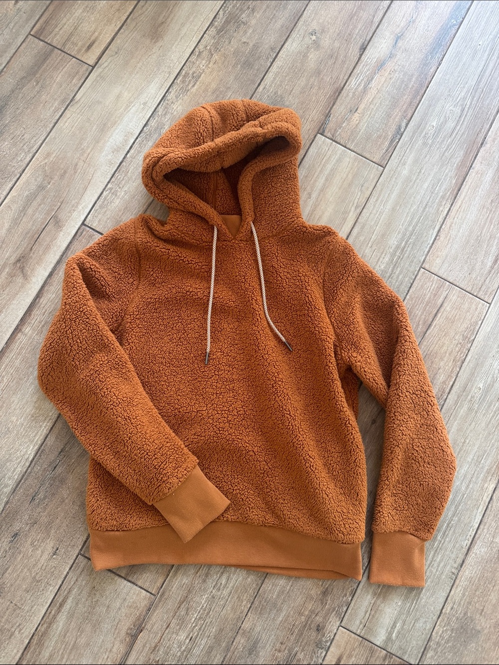 Athleta Rust Orange Sherpa Hoodie